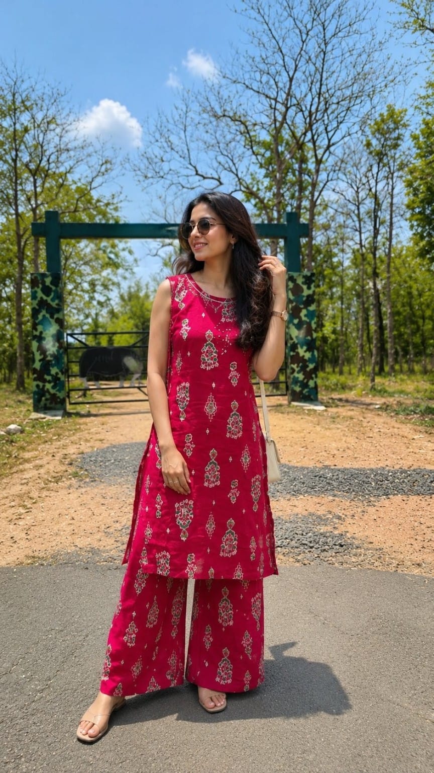 Floral Pink Coord Set