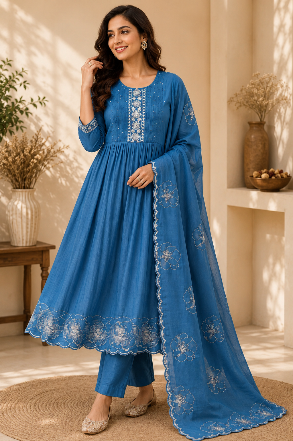 Mul Floral Anarkali set