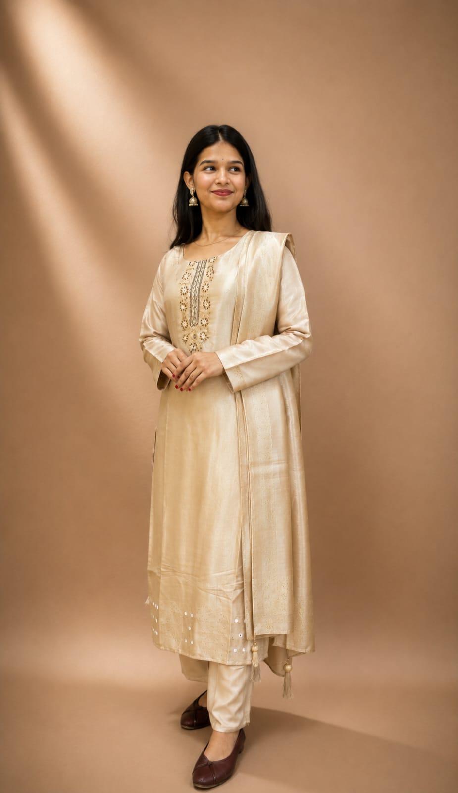 Lustre Giraffe Tissue Silk Festive Kurta Set