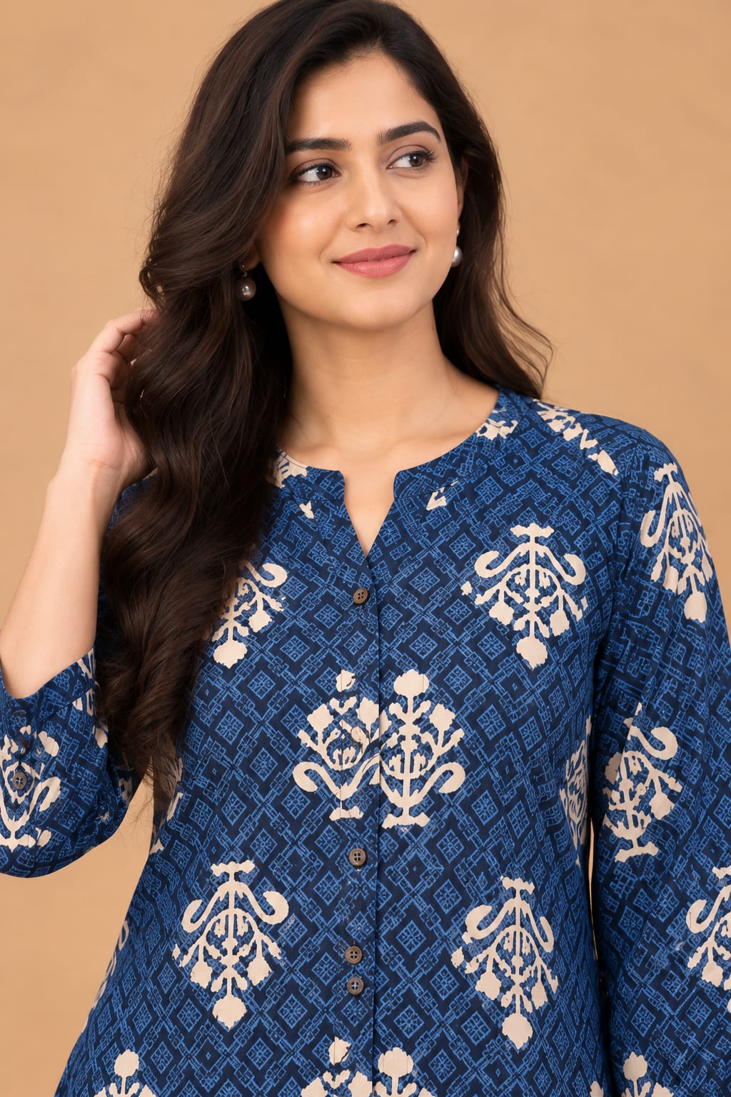 Vanya Indigo Bloom Top
