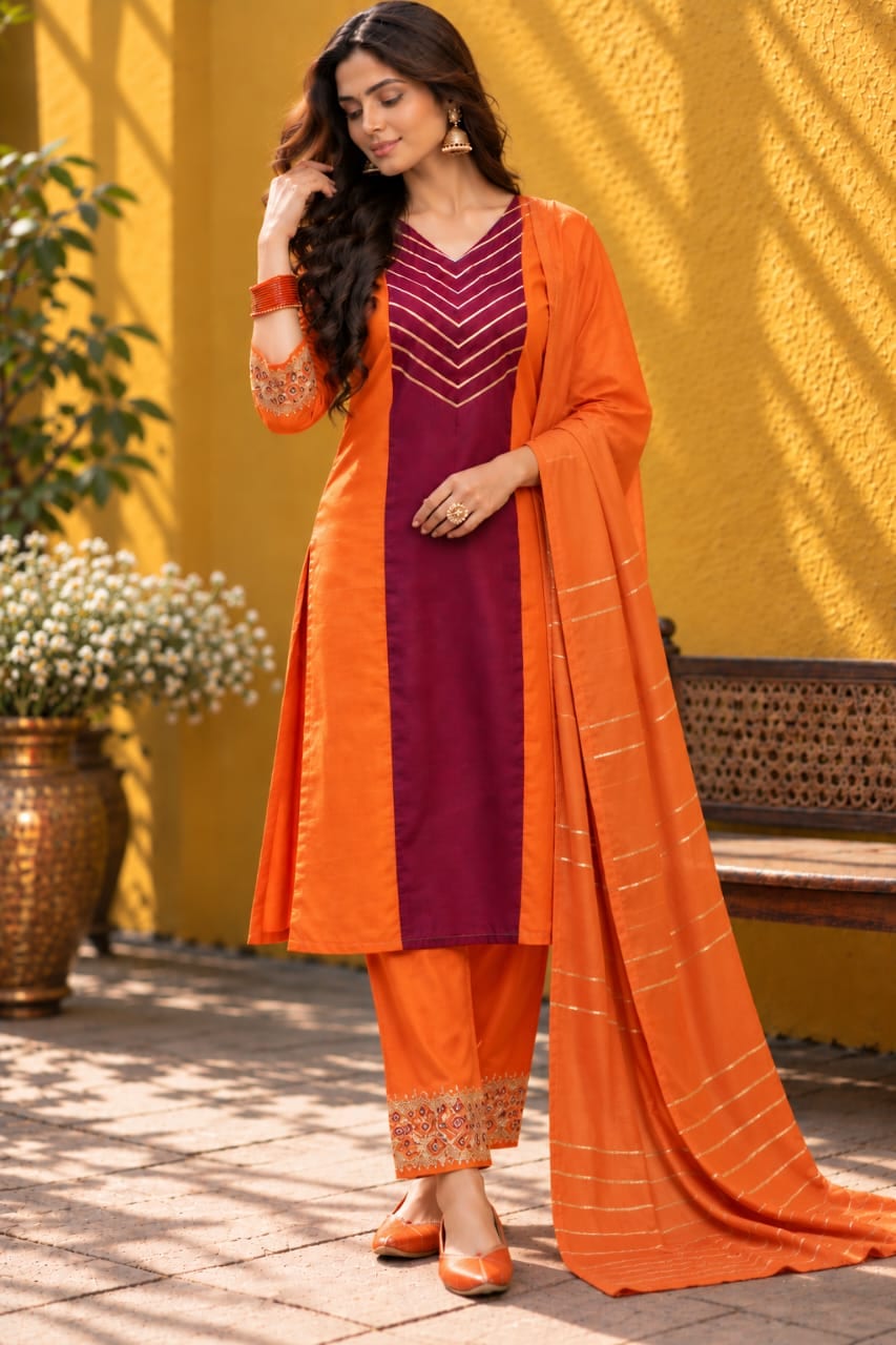 Sun Soft Silk Farshi Salwar Festive Suit Set