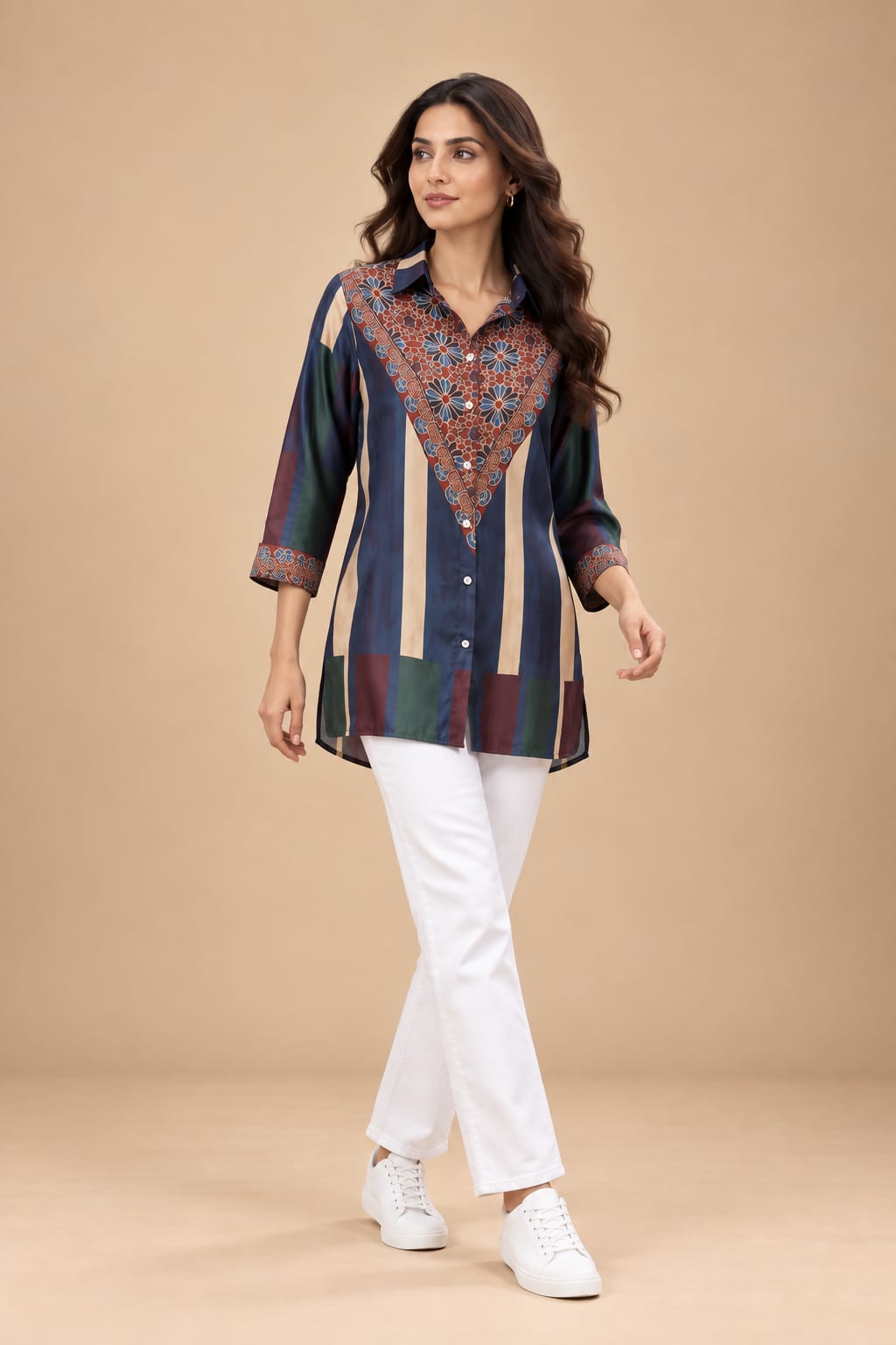 Indigo Mosaic Luxe Shirt